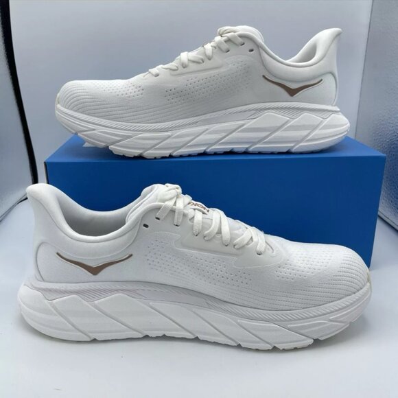 NWT - SALE HOKA Women's Arahi 7 Running Shoes Color: White/Rose Gold - Picture 4 of 7